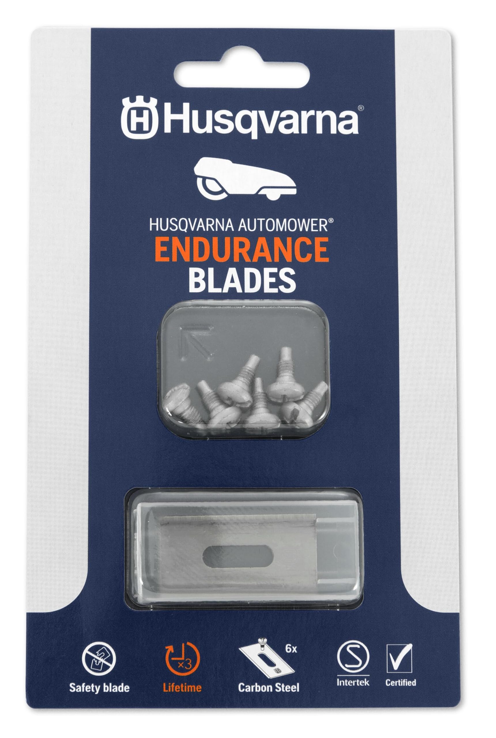 Husqvarna pack frontal con seis cuchillas Endurance para reemplazo rápido