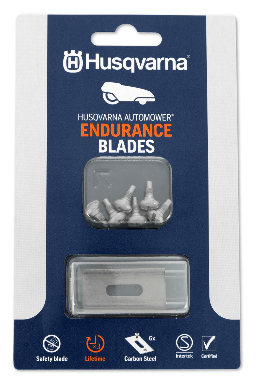 Husqvarna pack frontal con seis cuchillas Endurance para reemplazo rápido