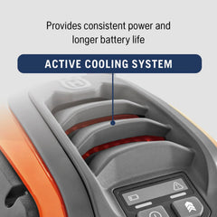 Husqvarna Power Axe detalle de cadena mostrando precisión de corte