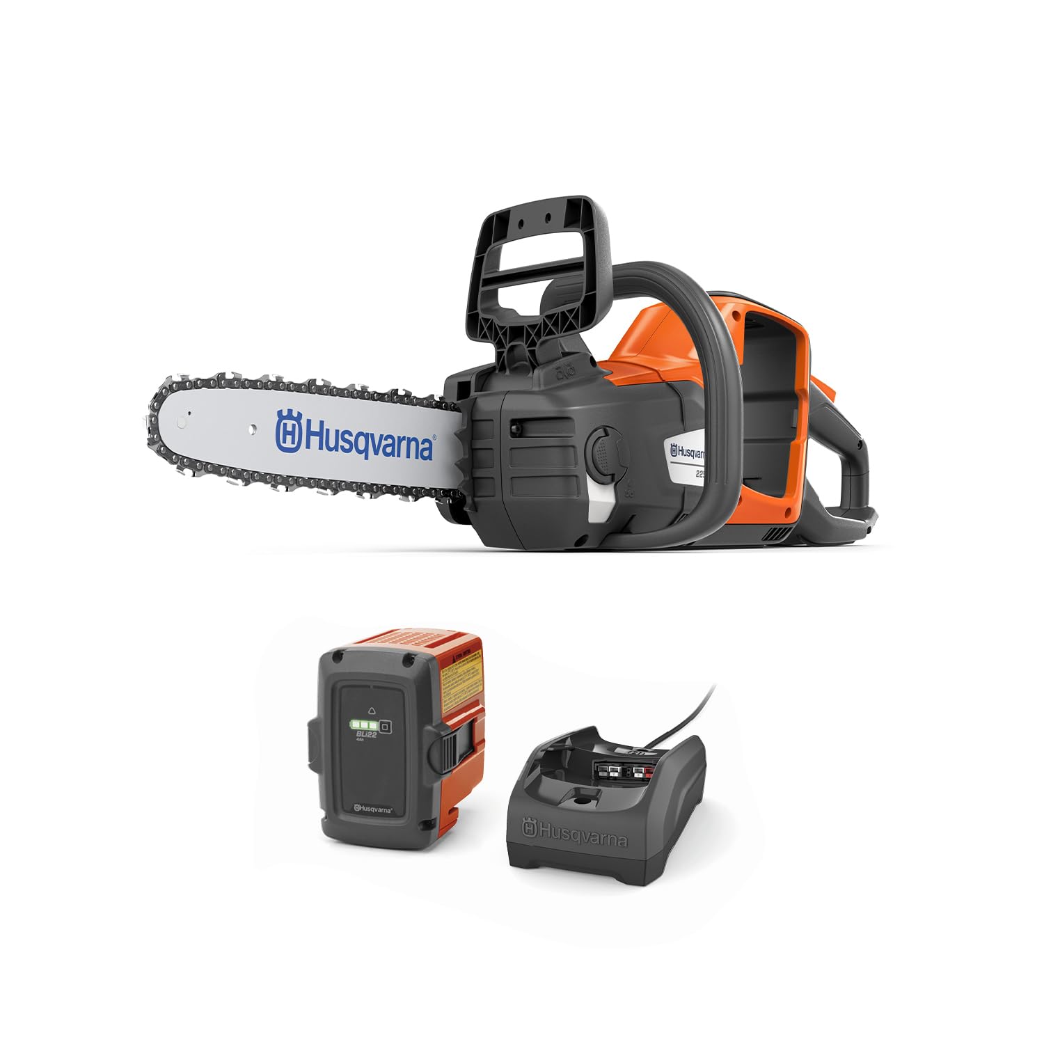 Husqvarna Power Axe vista frontal con kit listo para uso
