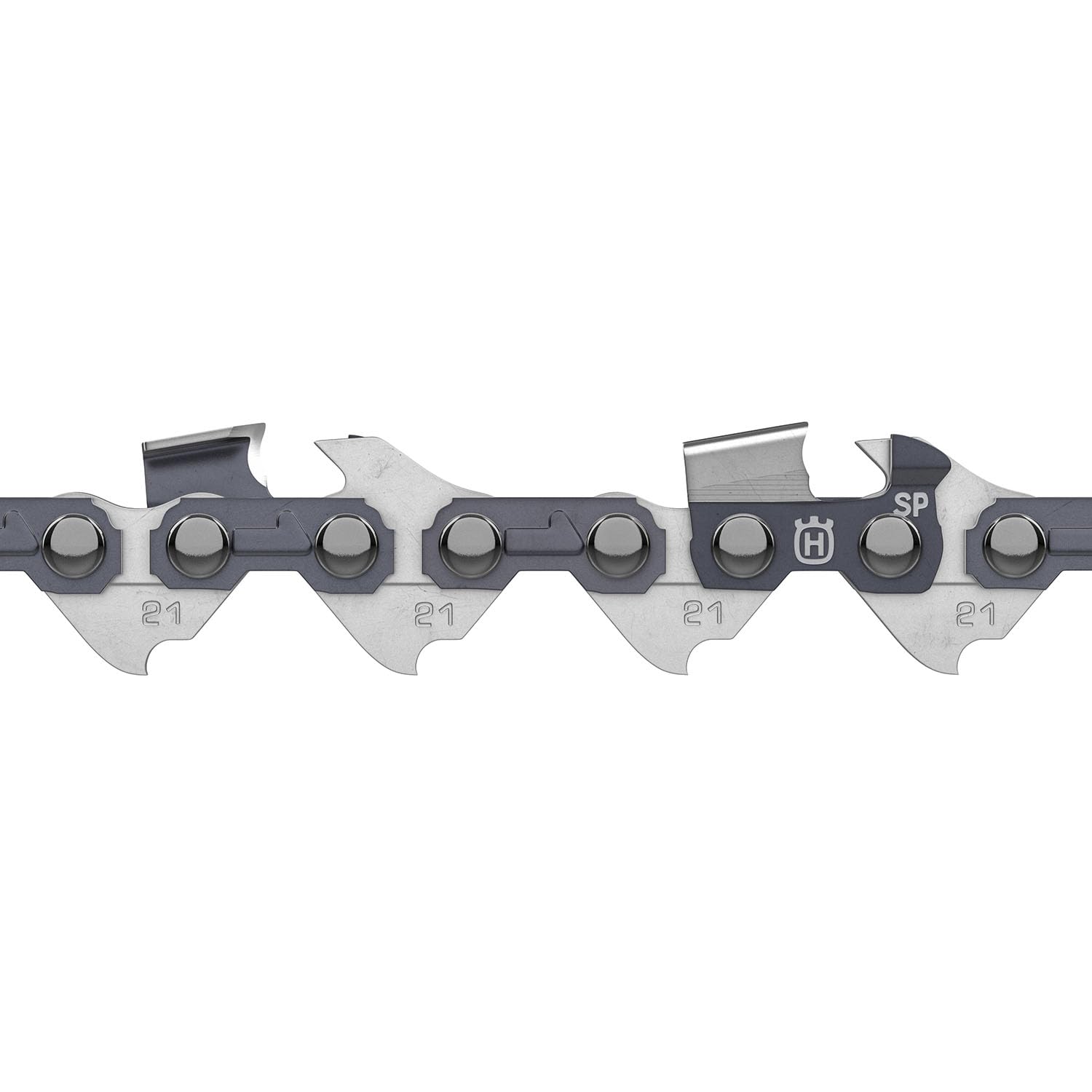 Husqvarna X‑Cut SP21G frontal mostrando la cadena y la ventaja de corte eficiente