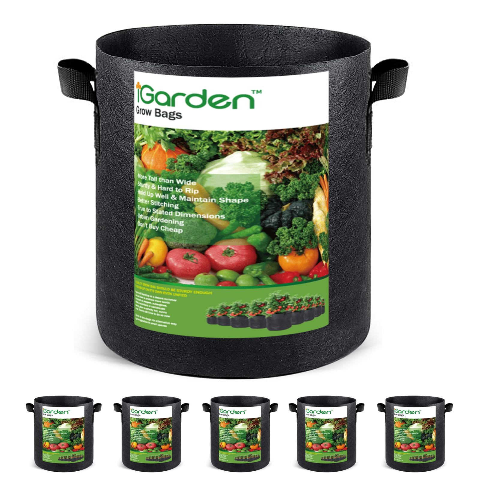 iGarden bolsa frontal empaquetada mostrando diseño y facilidad de uso