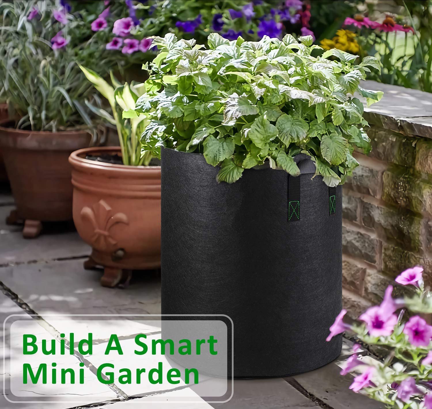iGarden pack de seis bolsas dobladas para almacenamiento cómodo