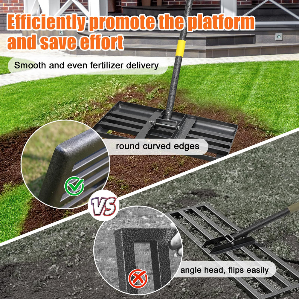 Ihomepark detalle de la cabeza plana que nivela tierra uniformemente