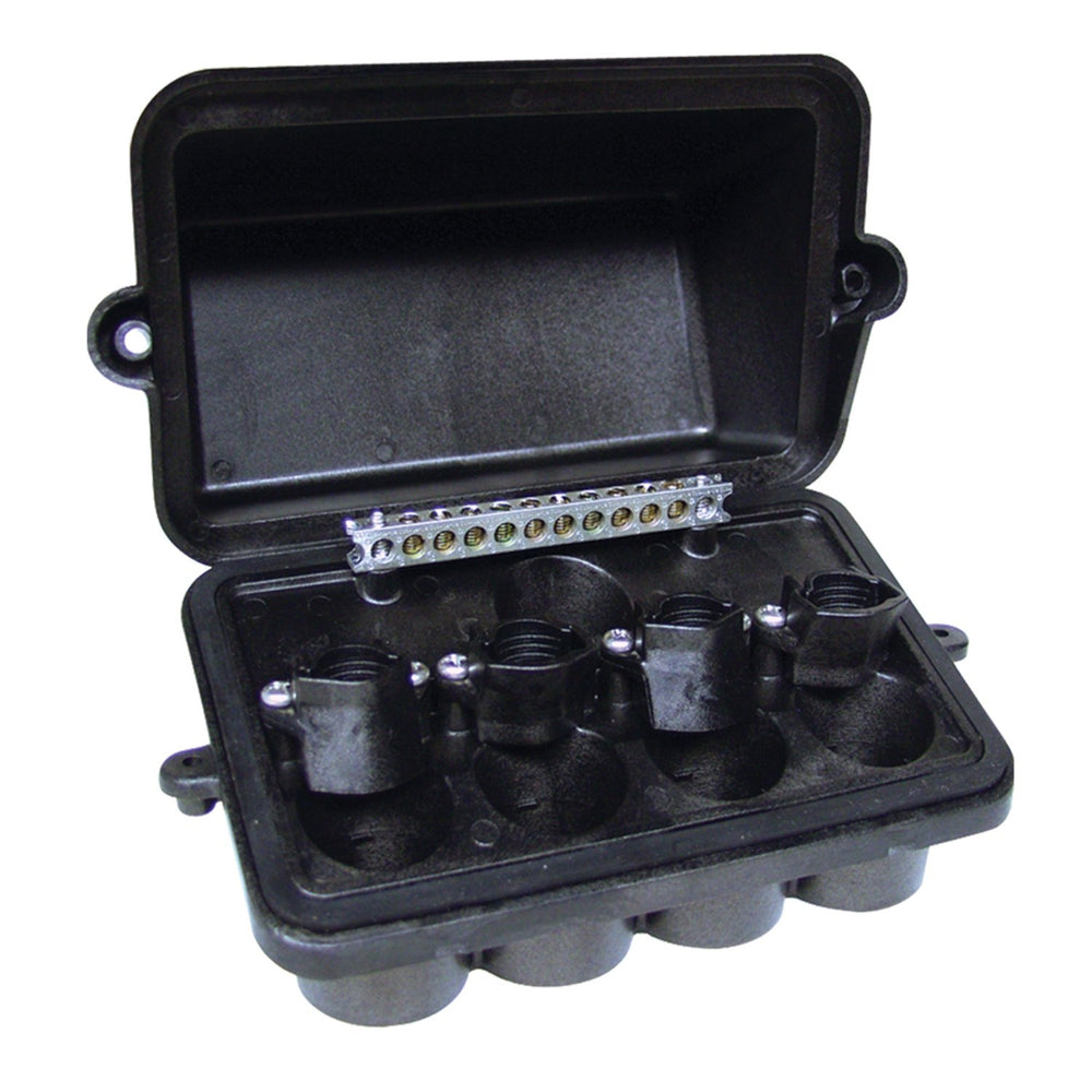 Intermatic PJB4175 detalle de tapa y tornillos que facilita acceso rápido y sellado seguro