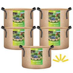 iPower pack de 5 bolsas 7 galones mostrando el frente y diseño resistente