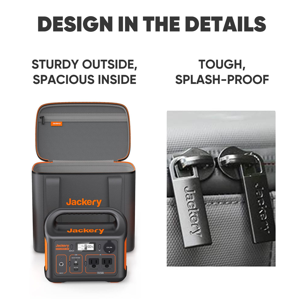 Jackery comparación de tamaño con Explorer para confirmar ajuste seguro