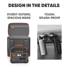 Jackery comparación de tamaño con Explorer para confirmar ajuste seguro