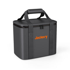 Jackery funda frontal mostrando la bolsa cerrada y fácil transporte