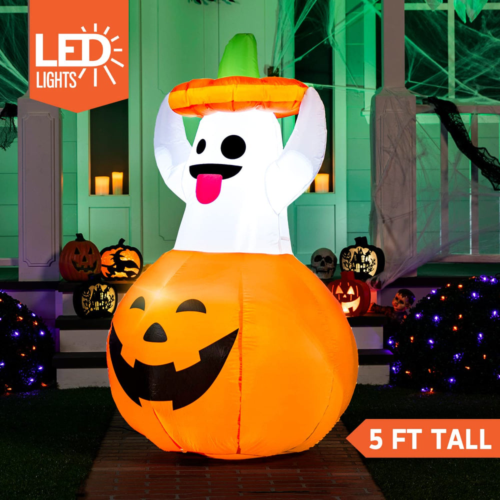 Joiedomi detalle de calabaza iluminada que añade encanto festivo