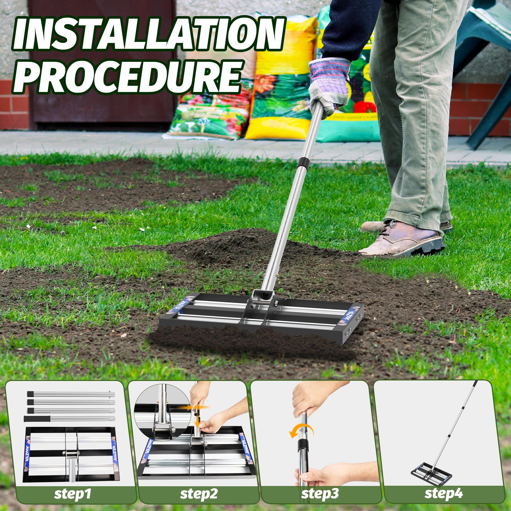 JouZYA detalle de acero inoxidable y soldaduras para mayor durabilidad