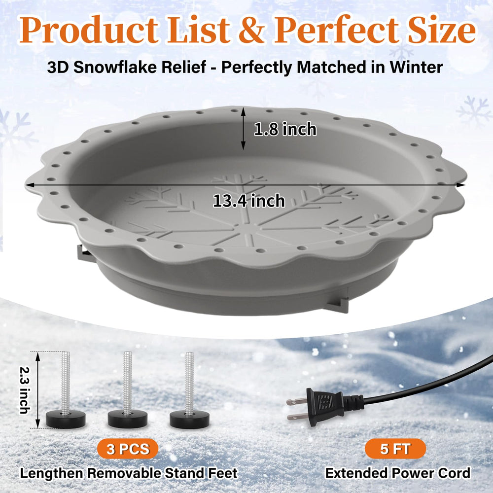 Jvgoo detalle relieve copos de nieve, estética y agarre para aves