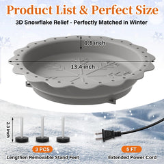 Jvgoo detalle relieve copos de nieve, estética y agarre para aves