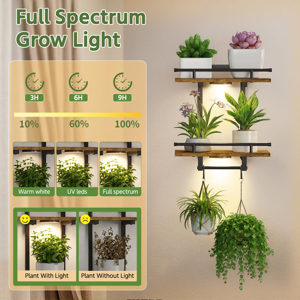 LASZOLA focos LED crecimiento encendidos, apoyo a plantas interiores