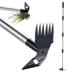 LAWFYMORI extractor frontal mostrando el cabezal 2 en 1 y beneficio de ergonomía