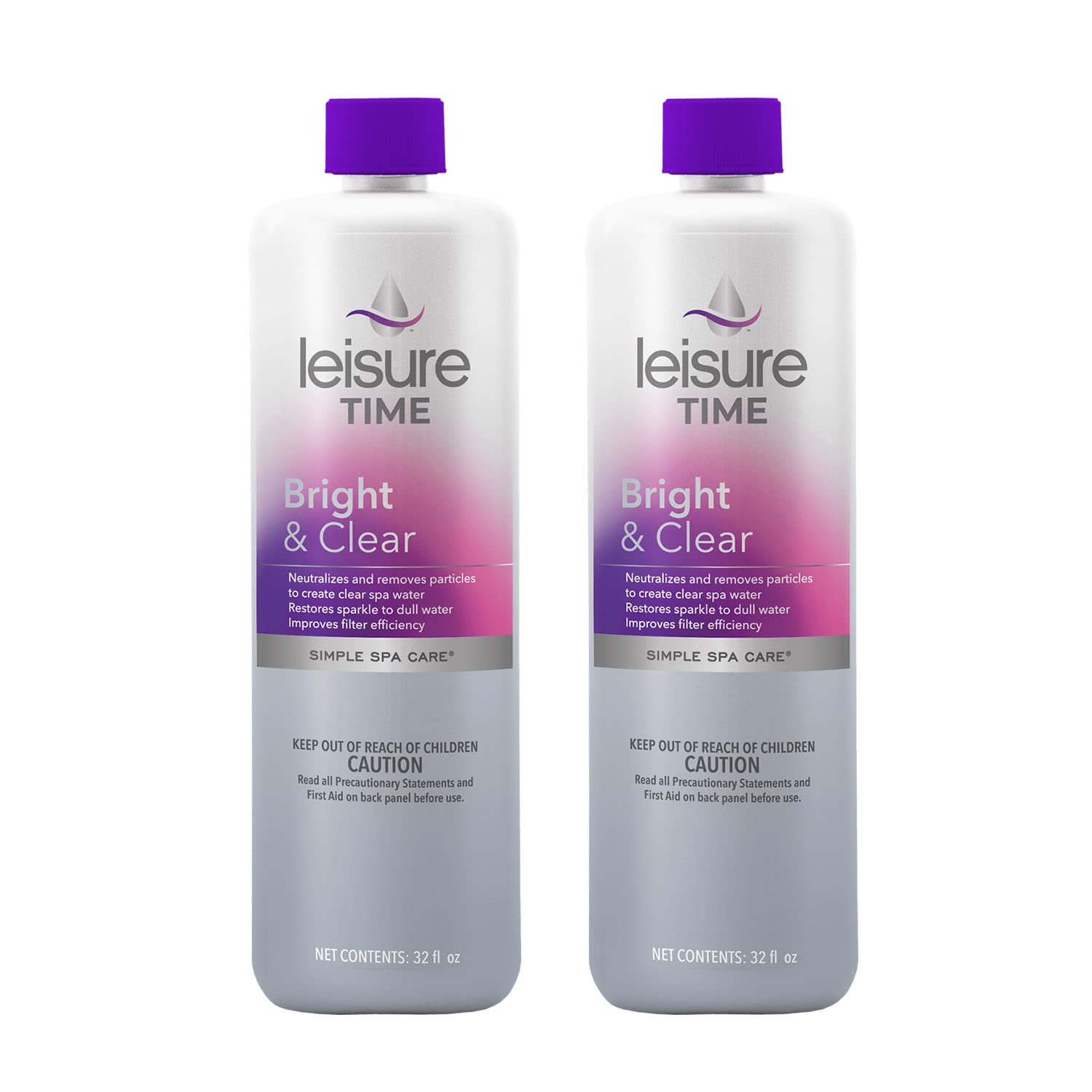 Leisure Time frontal botella clarificador mejora claridad del agua