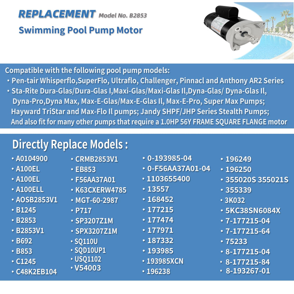 LEUNGOO B2853 detalle de brida de montaje compatible con Pentair y Jandy