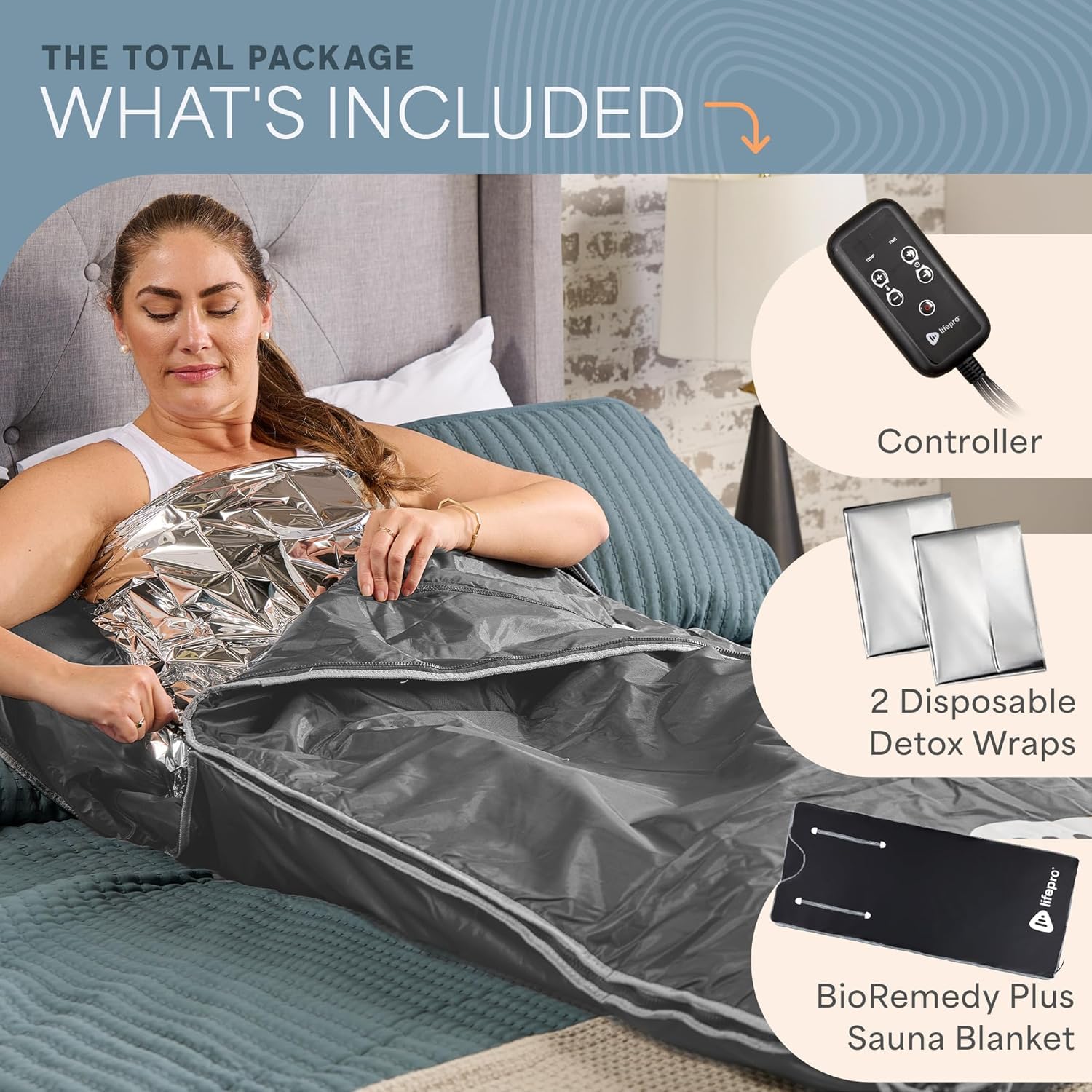 LifePro comparación de talla con adulto mostrando ajuste y espacio interior