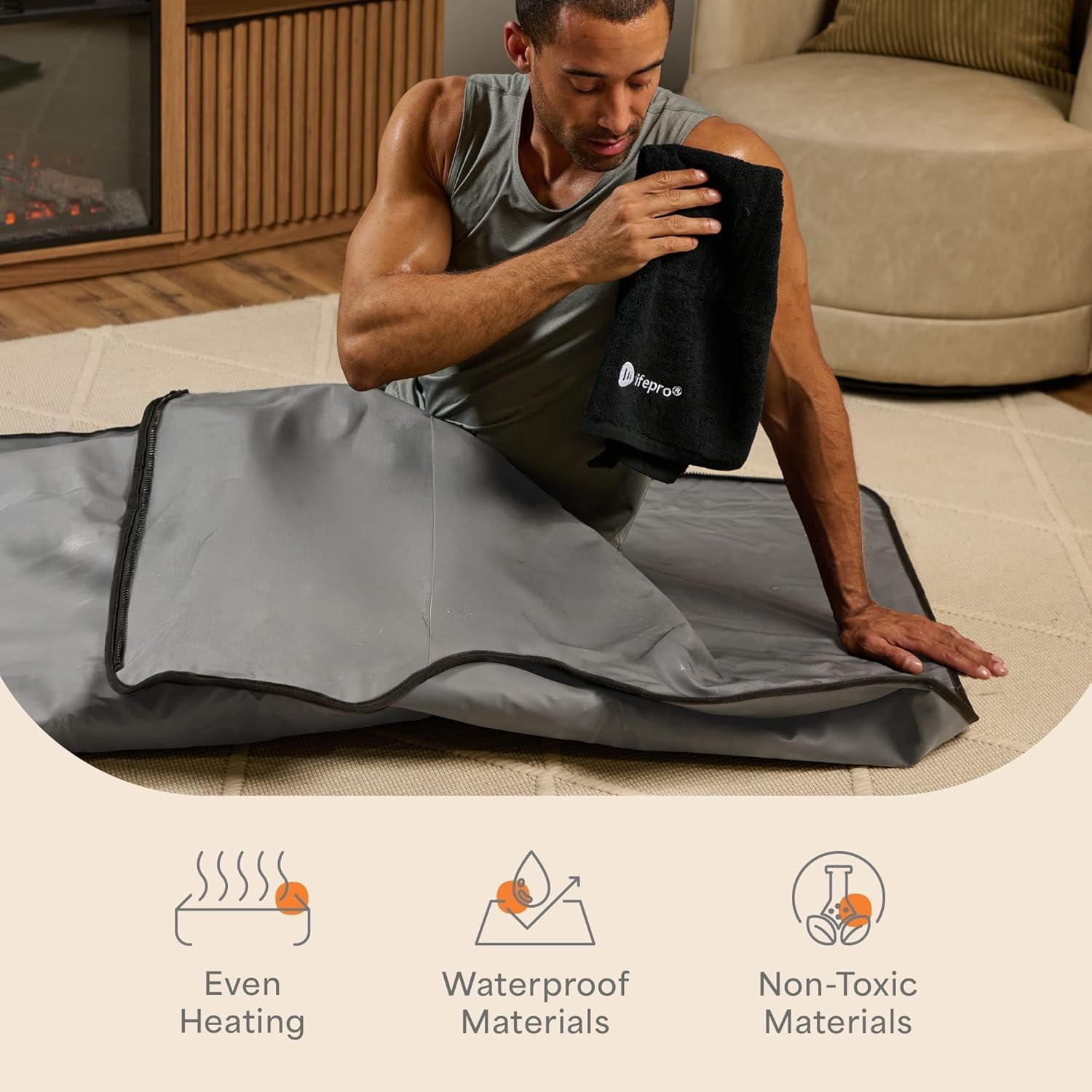LifePro interior liso de la manta fácil de limpiar tras cada sesión