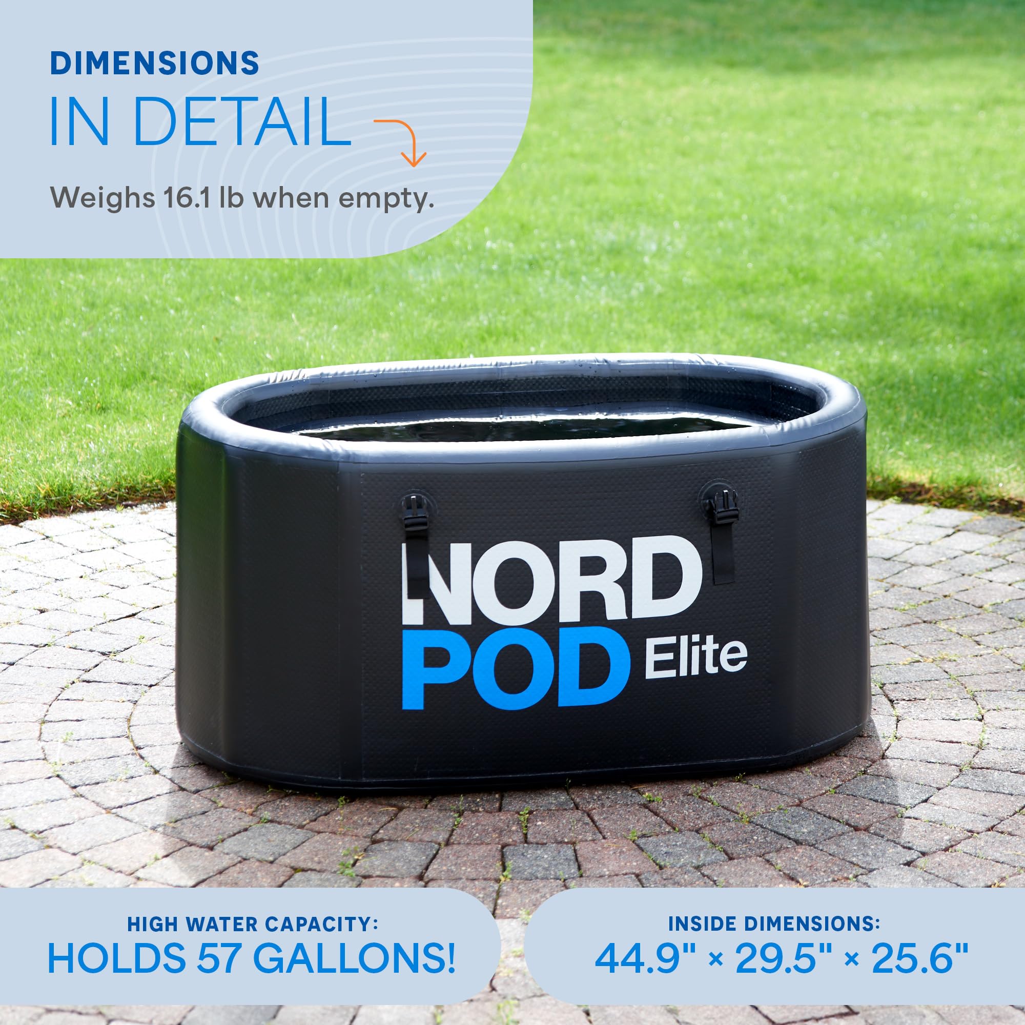 LifePro NordPod plegada lista para transporte y almacenamiento compacto