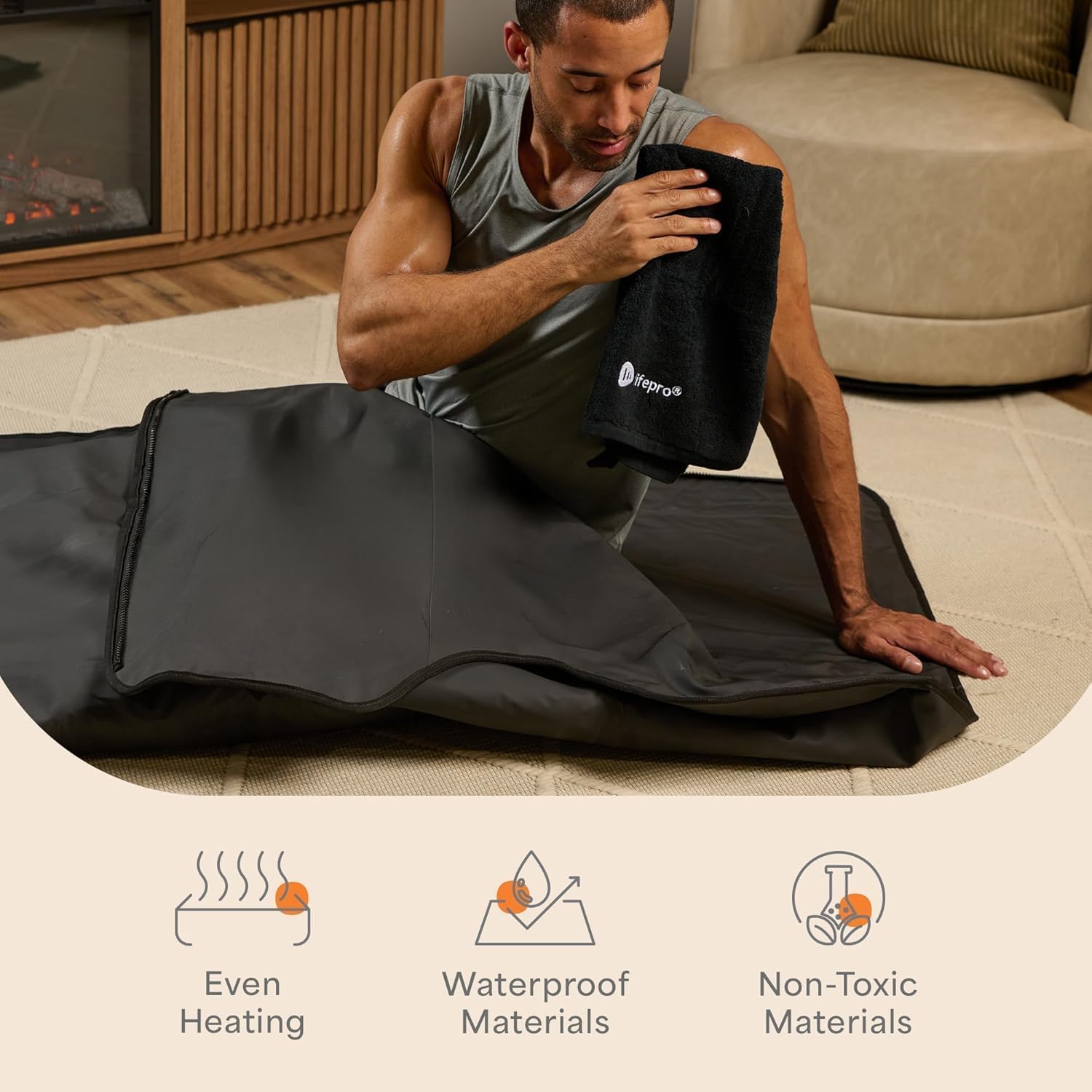 LifePro accesorios incluidos: toalla y vendas térmicas para mayor higiene y retención de calor