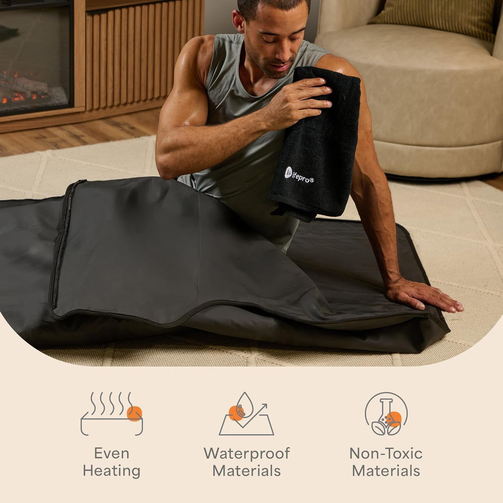 LifePro accesorios incluidos: toalla y vendas térmicas para mayor higiene y retención de calor