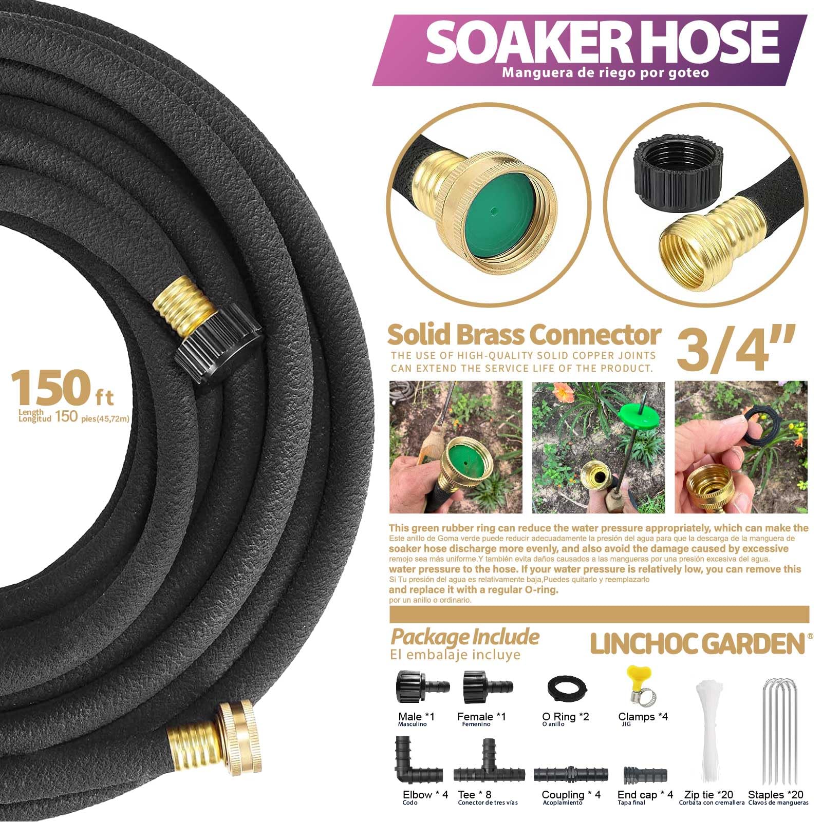 LINCHOC GARDEN textura de caucho reciclado resistente y flexible