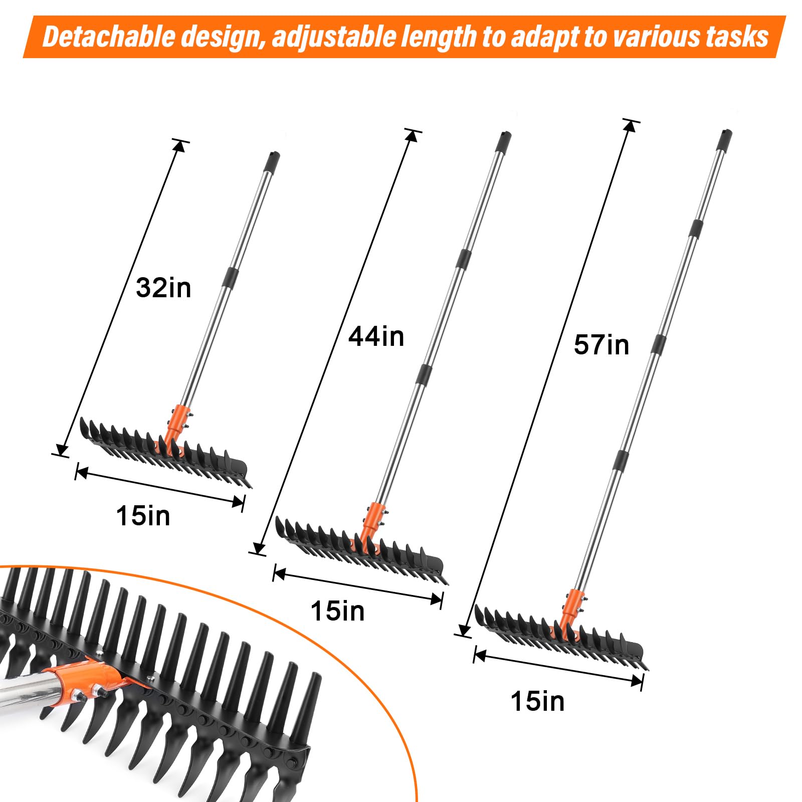 Lmaytech mango desmontable ajustable que reduce esfuerzo