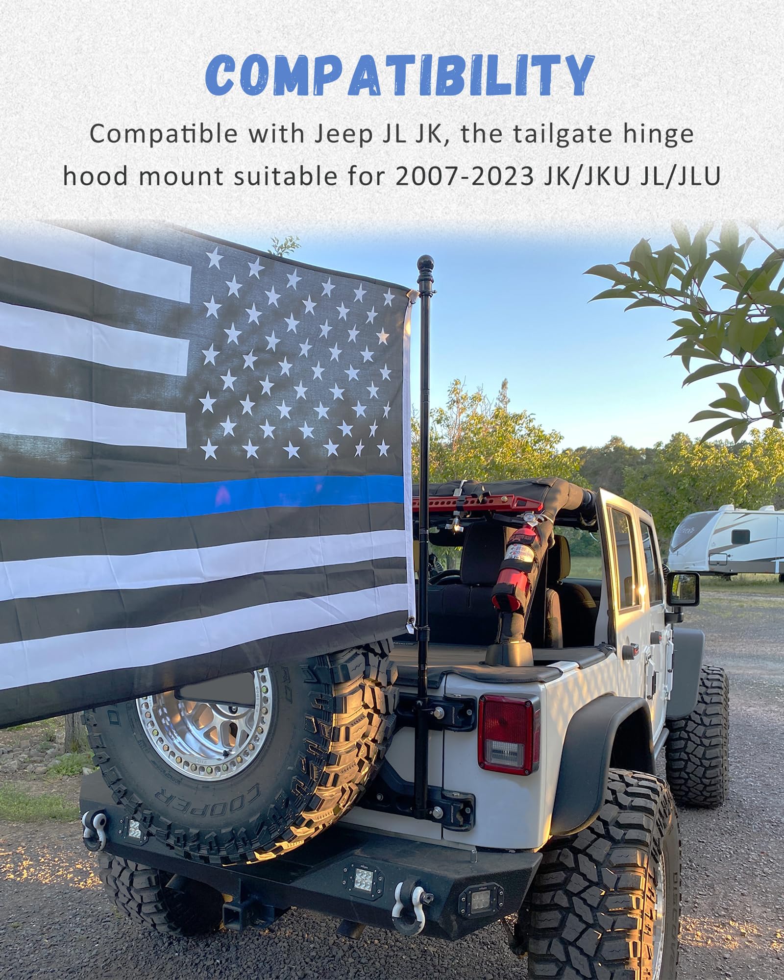 LOUZEZO Jeep offroad con bandera, accesorio robusto para aventuras