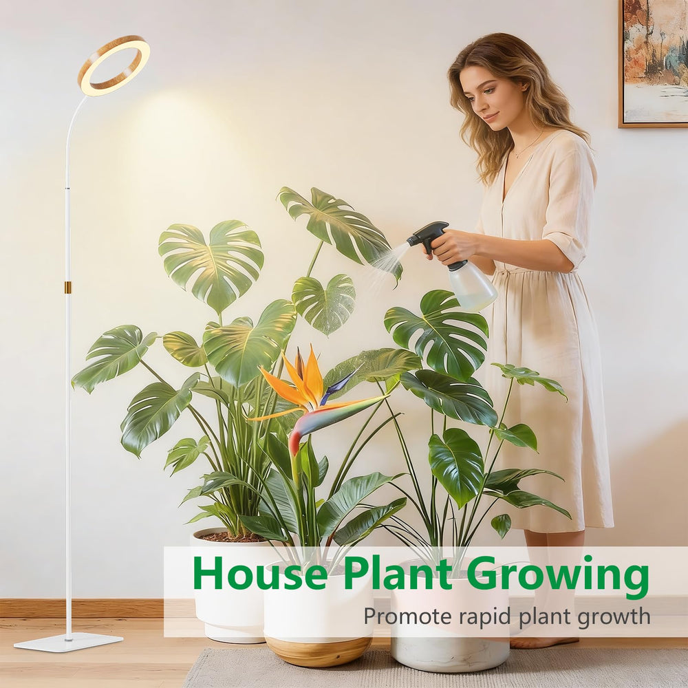 LPMZMBL lámpara en uso iluminando plantas en sala con ahorro energético