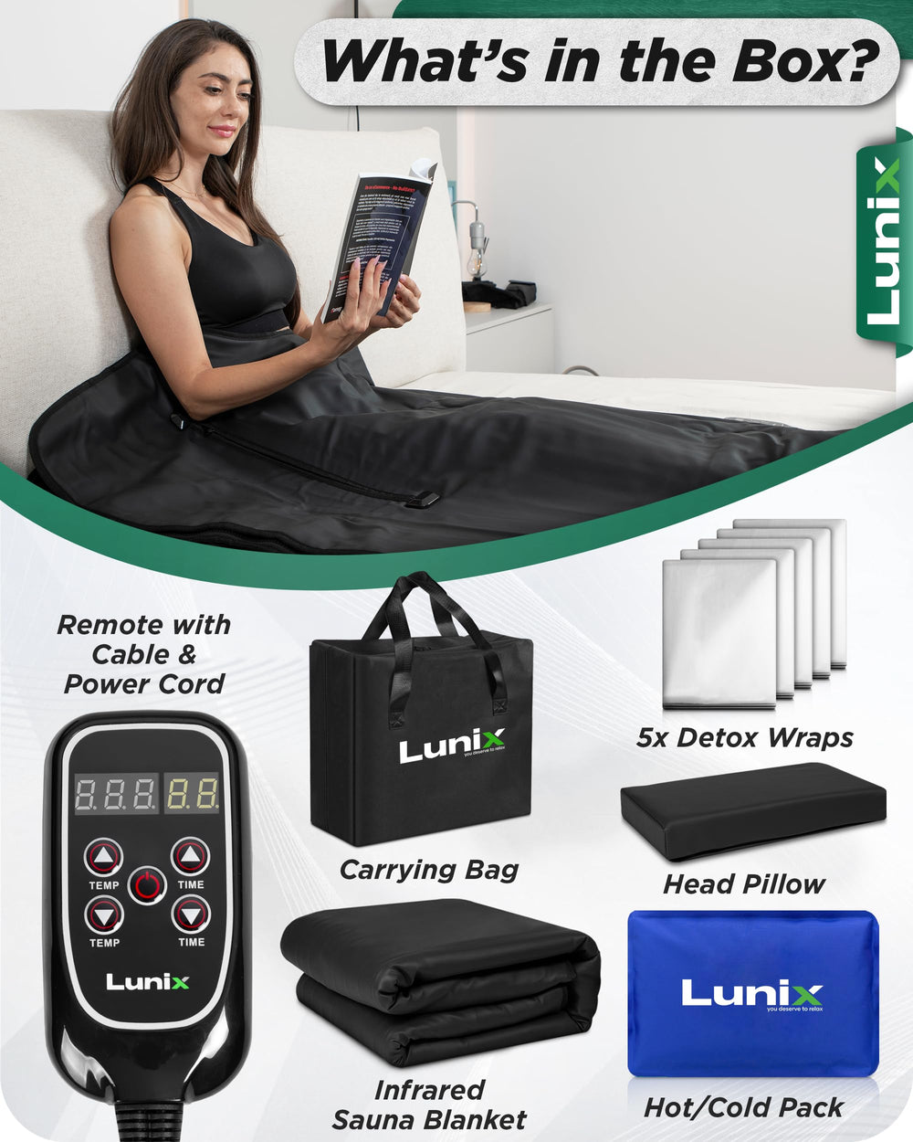 Controlador digital de la Lunix LX17 mostrando ajustes de temperatura para personalizar sesiones