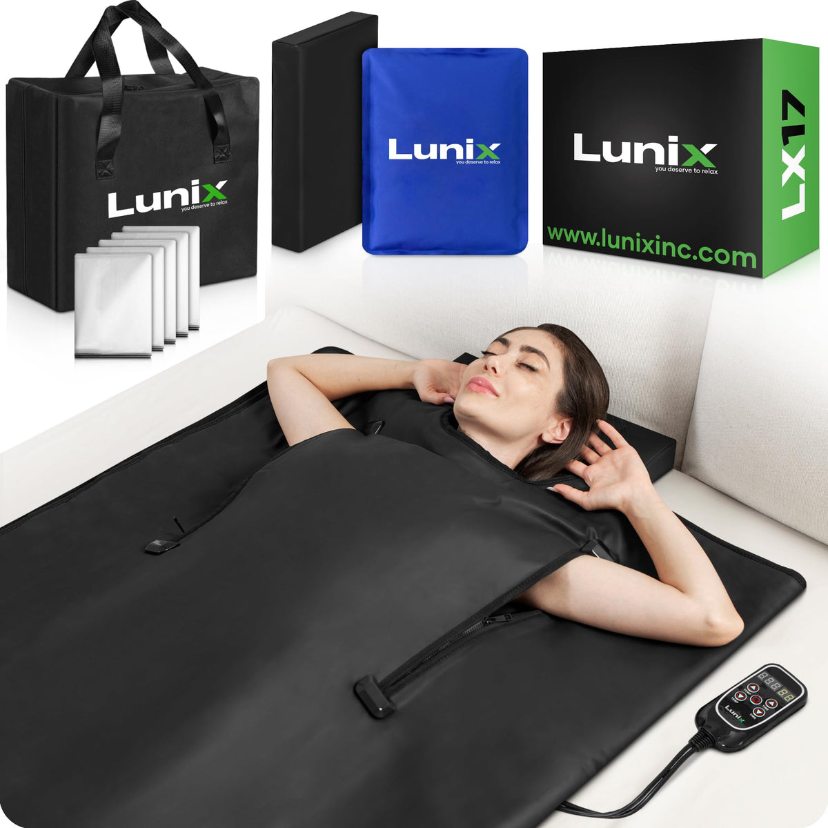 Lunix LX17 vista frontal del paquete mostrando tamaño y marca para compra informada