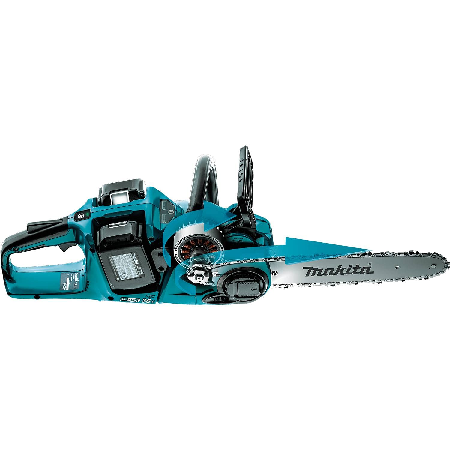 Makita XCU04CM freno eléctrico activo que mejora la seguridad de uso