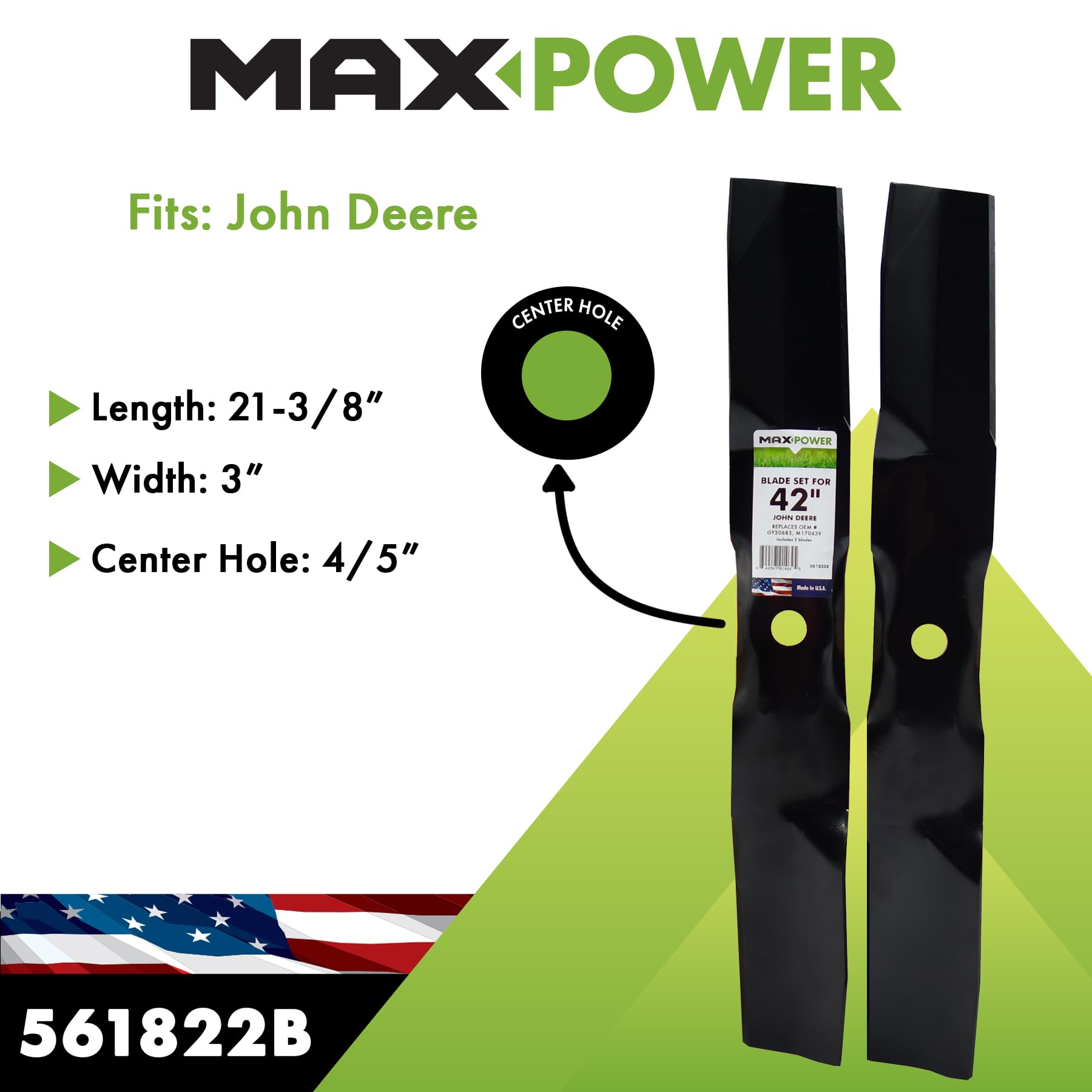 Maxpower borde afilado detalle que mejora el corte del césped