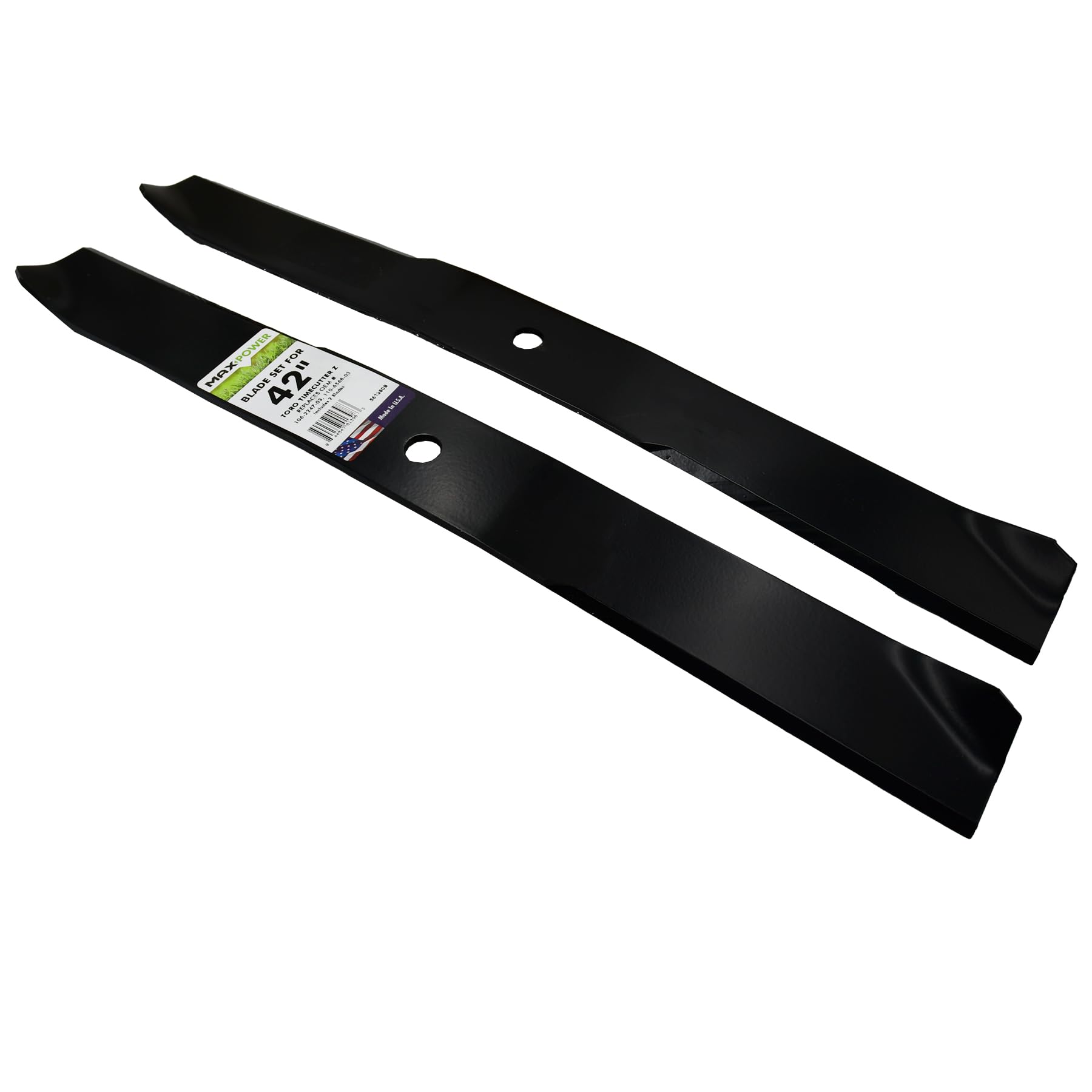 Maxpower cuchillas instaladas en Toro Timecutter Z demostrando ajuste directo