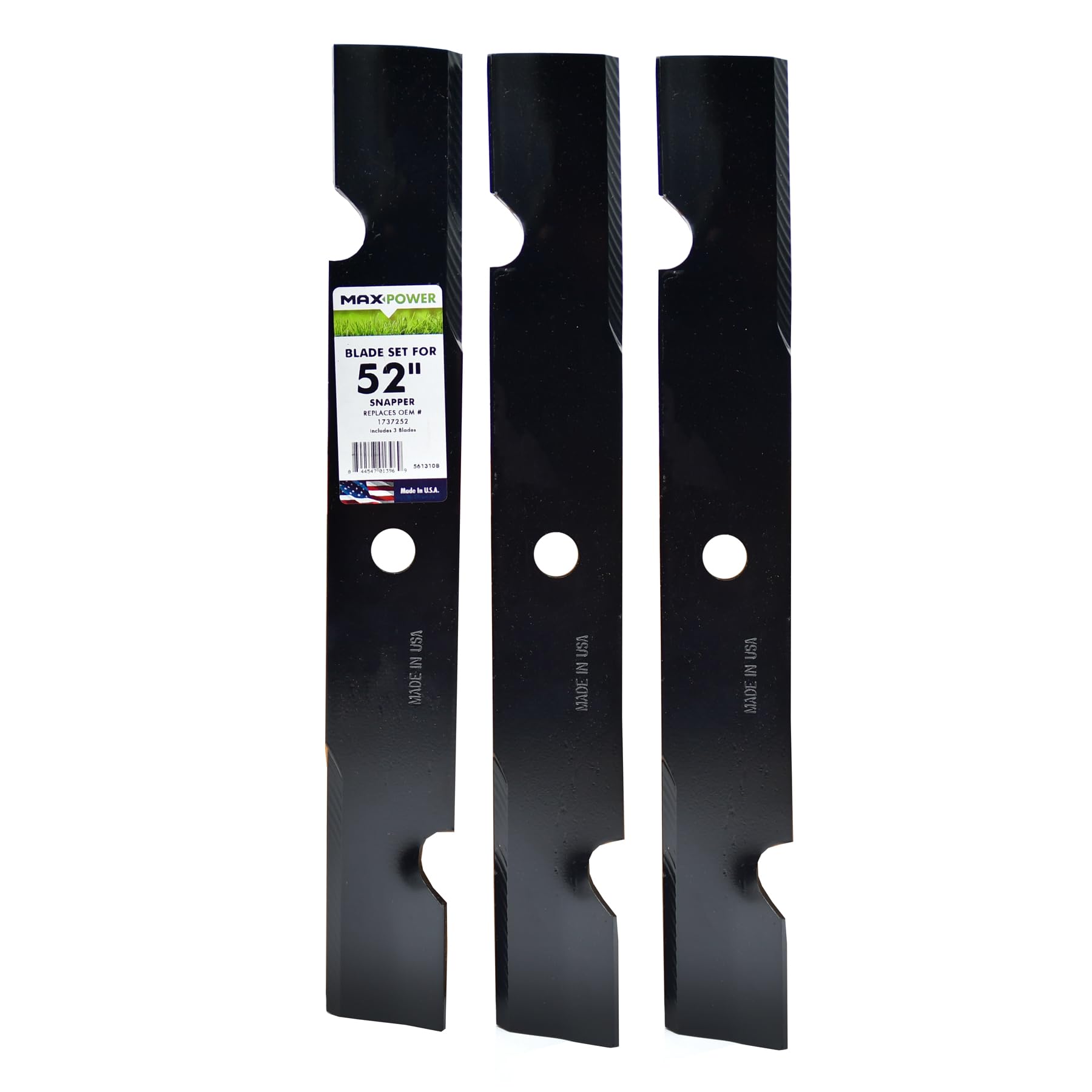 MaxPower vista frontal del empaque con tres cuchillas, calidad OEM