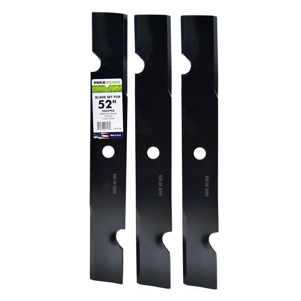 MaxPower vista frontal del empaque con tres cuchillas, calidad OEM