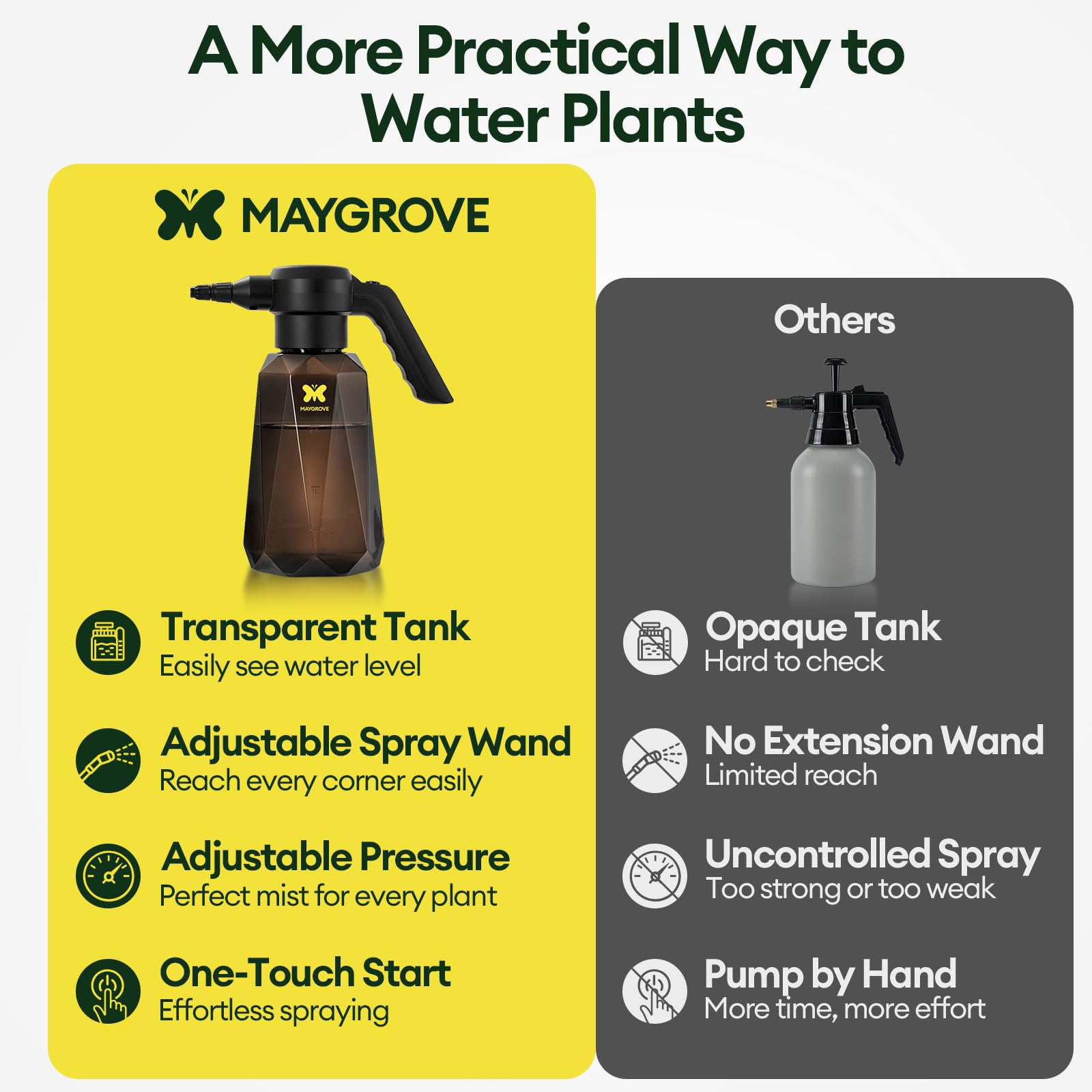 Maygrove lanza flexible en uso alcanzando plantas altas