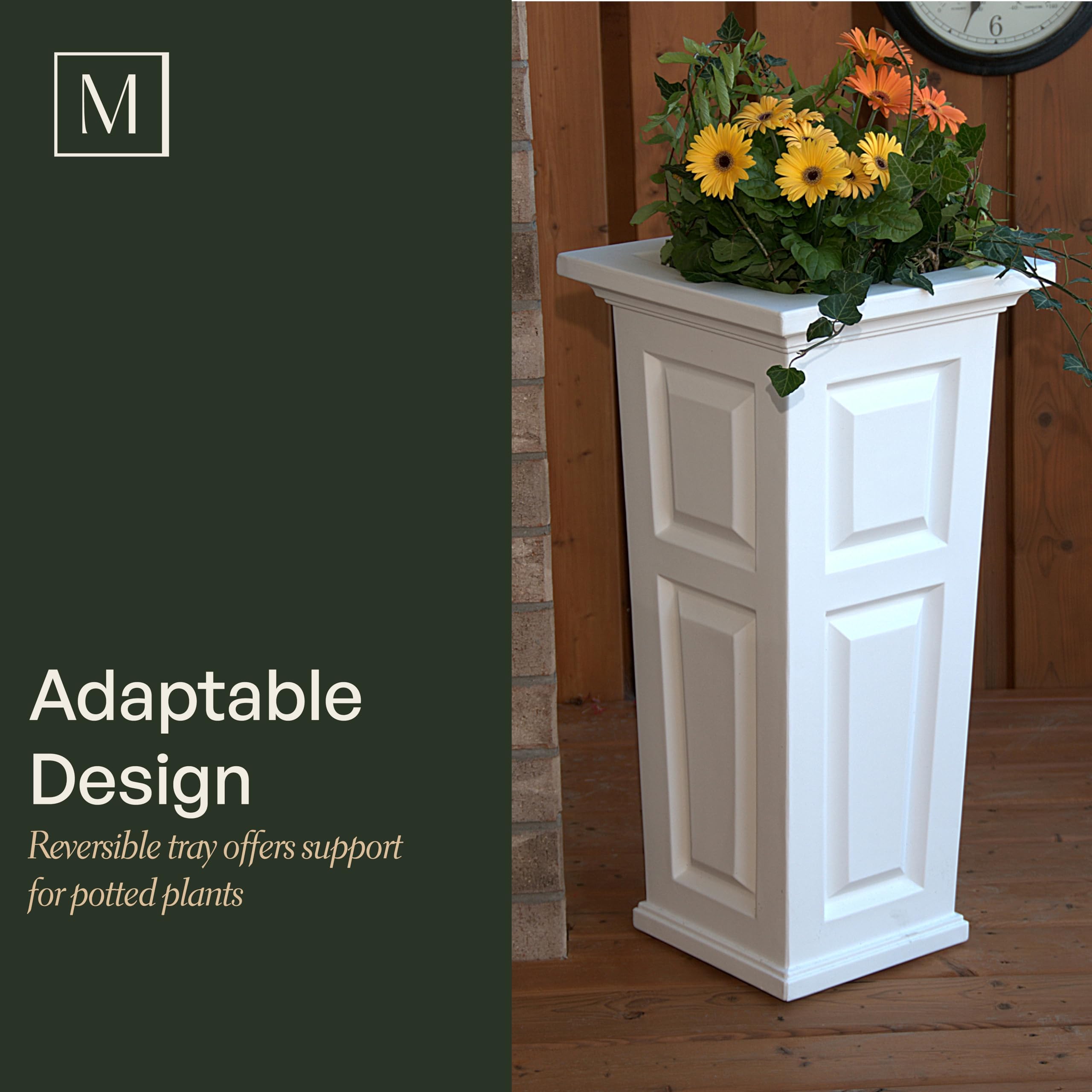 comparación de escala del Mayne Nantucket junto a una silla para referencia de tamaño