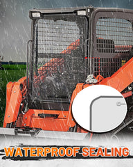 MDPROMCP parabrisas instalado en Kubota SVL75 para verificación de ajuste