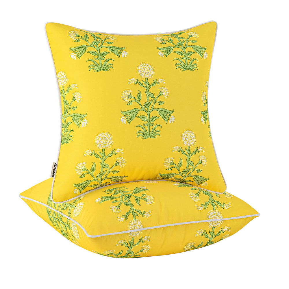MIULEE funda frontal amarilla con estampado floral elegante y resistente