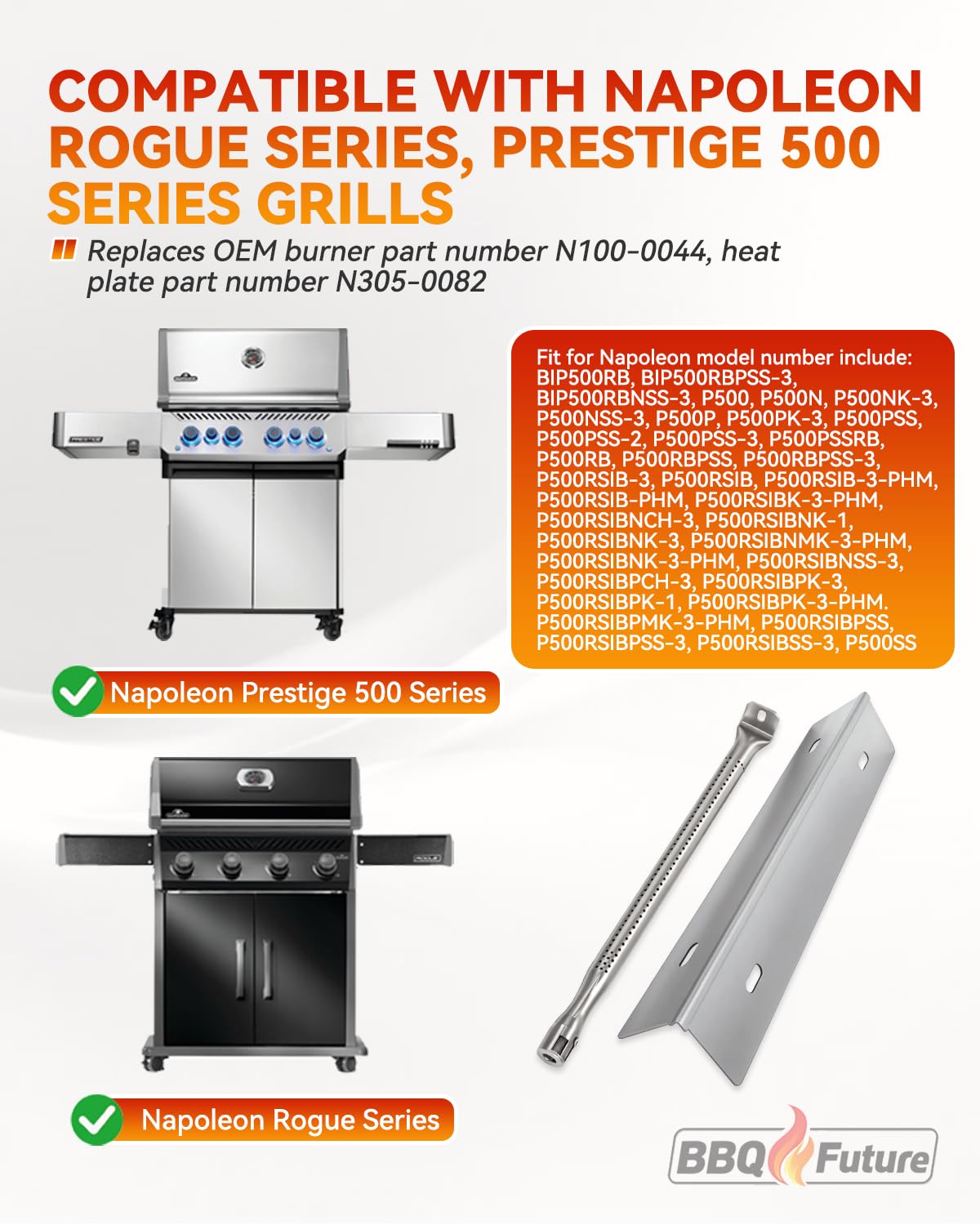 MixRBBQ siete placas alineadas para distribución de calor uniforme