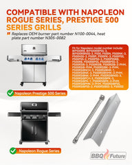 MixRBBQ siete placas alineadas para distribución de calor uniforme