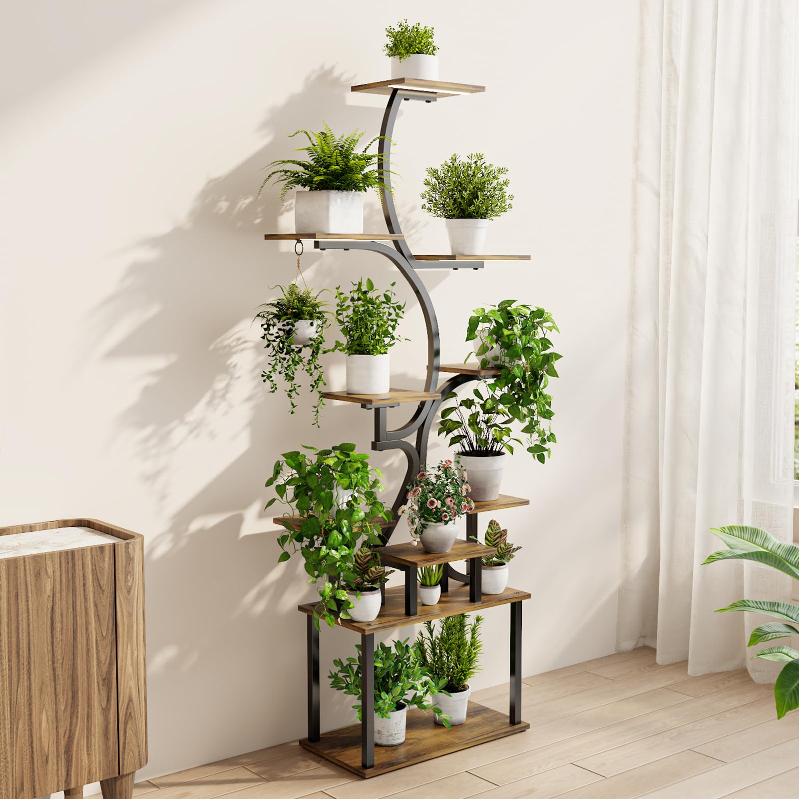 Mogaath detalle de balda de madera con recubrimiento impermeable, mayor durabilidad