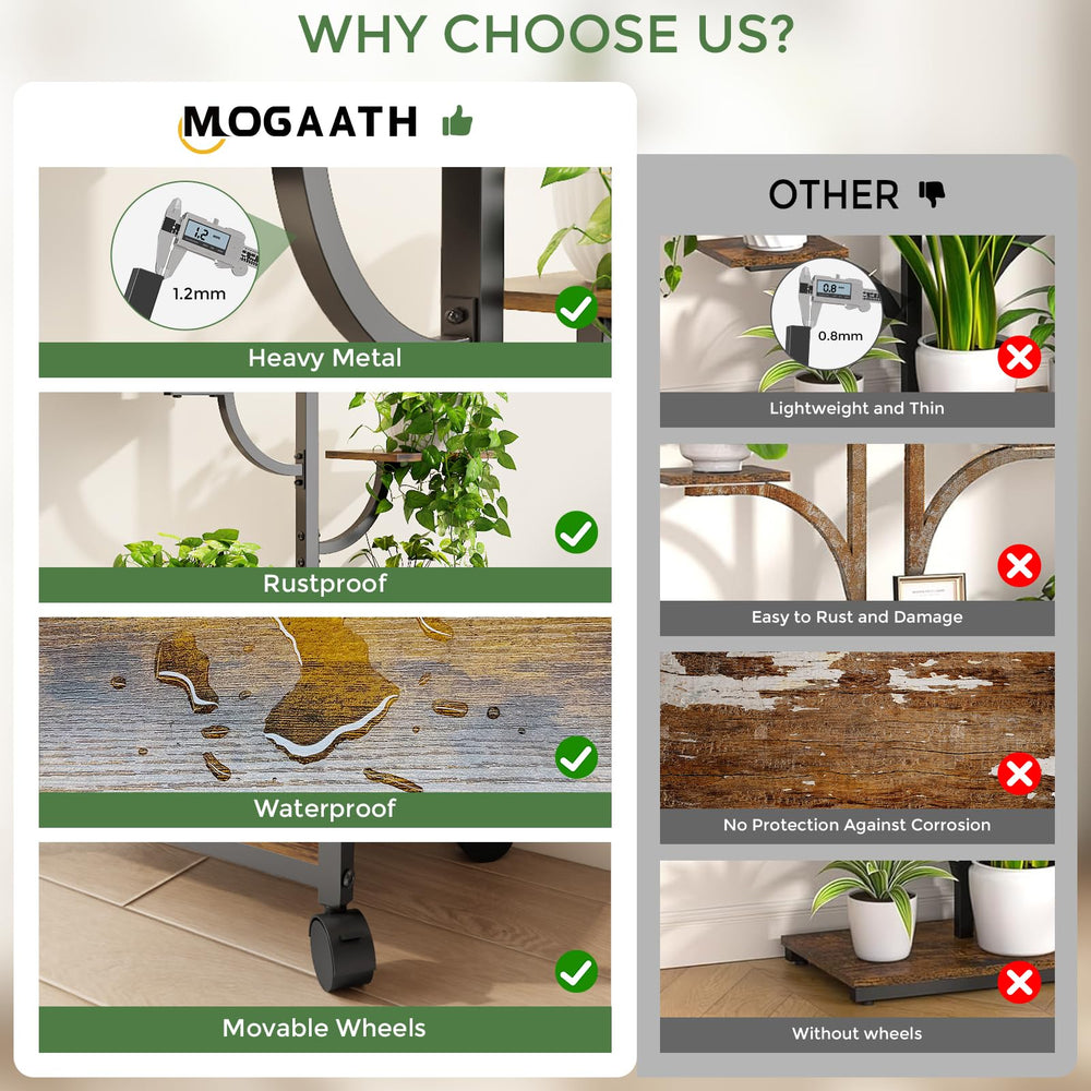 Mogaath textura de las tablas de madera impermeables, fácil limpieza y resistencia