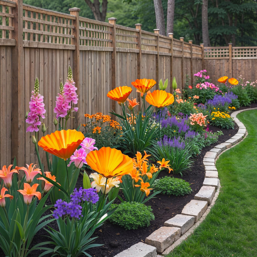 MorningRo cinco estacas alineadas en camino de jardín, decoración inmediata
