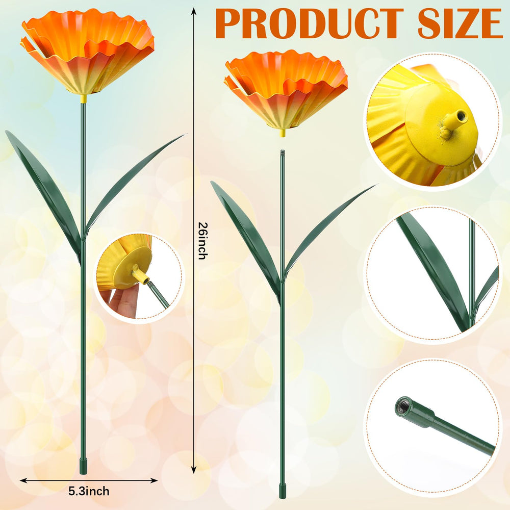 MorningRo primer plano del cabezal de flor metálica, detalle artístico resistente