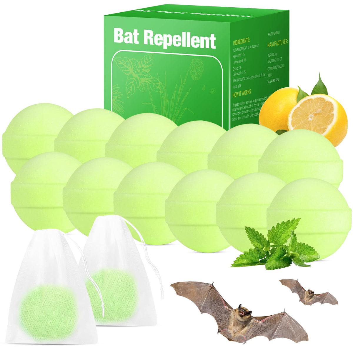 Motrapso vista frontal del paquete de 12 bolsas, protección natural