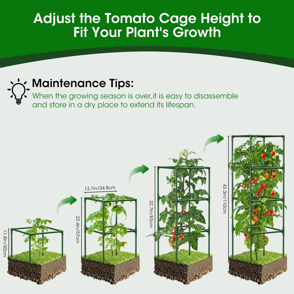 MQHUAYU jaula montada en huerto sosteniendo plantas y facilitando la cosecha