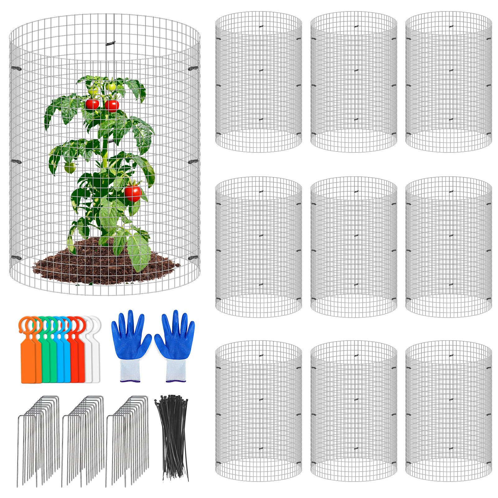 MUDEREK frontal del empaque mostrando paneles y accesorios, protege plantas fácilmente
